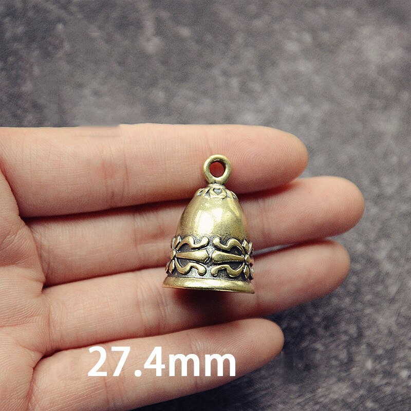 Clochette Vintage en laiton antirouille | Mini porte-clés Portable, porte-bonheur, bonne fortune, décoration de maison et de bureau, pendentif pour Animal de compagnie