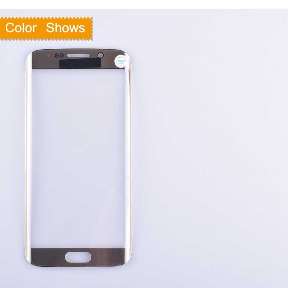 For Samsung Galaxy S6 edge G925 SM-G925V SM-G925P G925F G9250 Touch Screen Front Glass Panel Outer Glass Lens NO LCD: gold no gift