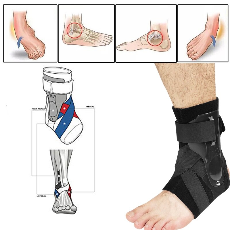 1 Stuks S/M/L Ankle Brace Elastische Compressie Mouwen Sport Relief Pijn Voet Stabilisator Voet Guard zwart