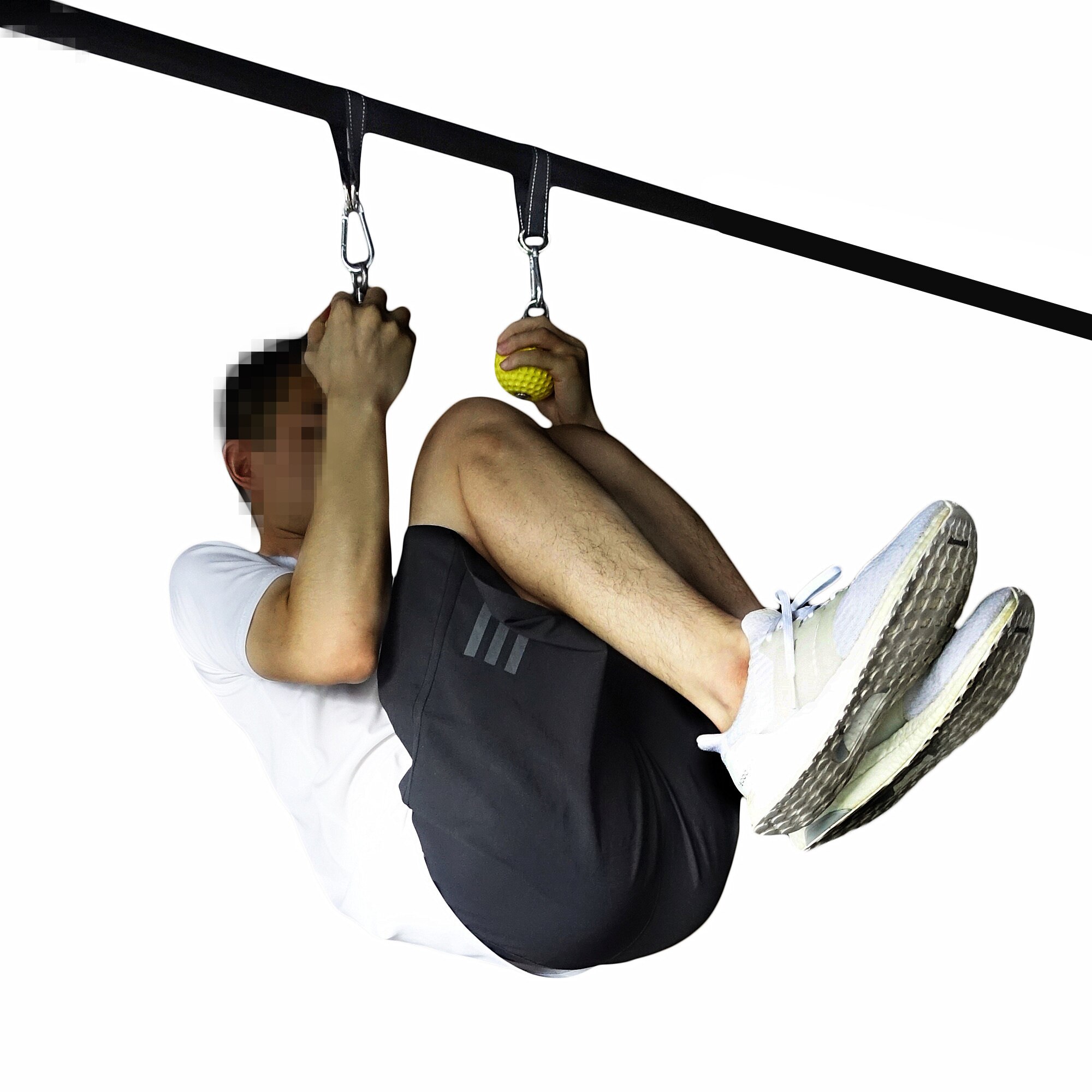 1 Pair Multifunction Hanging Strap with Heavy Duty Carabiner Fitness Equipment for Home Gym Hanging Sandbag Pull Up Rope Workout