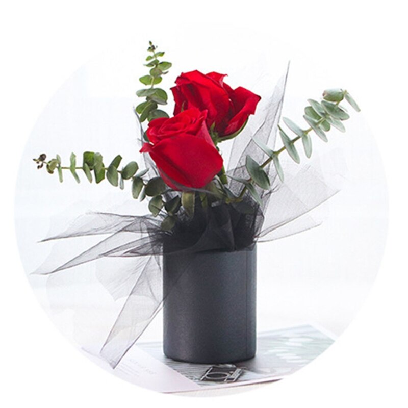 Small Cardboard Flower Packaging Box Mini Round Cylinder Paper Flowers Hug Bucket Vase for Floral Arrangement Dried Florals G2AB