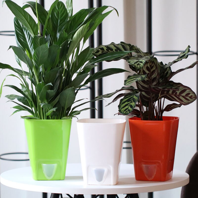 Automatic Flower Plants Pot PP Self Watering Planters Indoor Nursery Pot