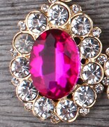 10 stk/parti 25mm*31mm diamantknapper i gyllen legering flatback dekorasjoner akryl rhinestone knapp gjør-det-selv bryllup tilbehør: Nr. .15