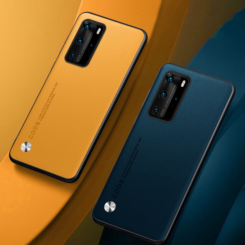 Luxus PU Ledertasche Für Huawei P40 Pro Plus Zurück Abdeckung Matte Silikon Voller Schutz Telefon Fall Für Huawei P40 Lite 5G 4G