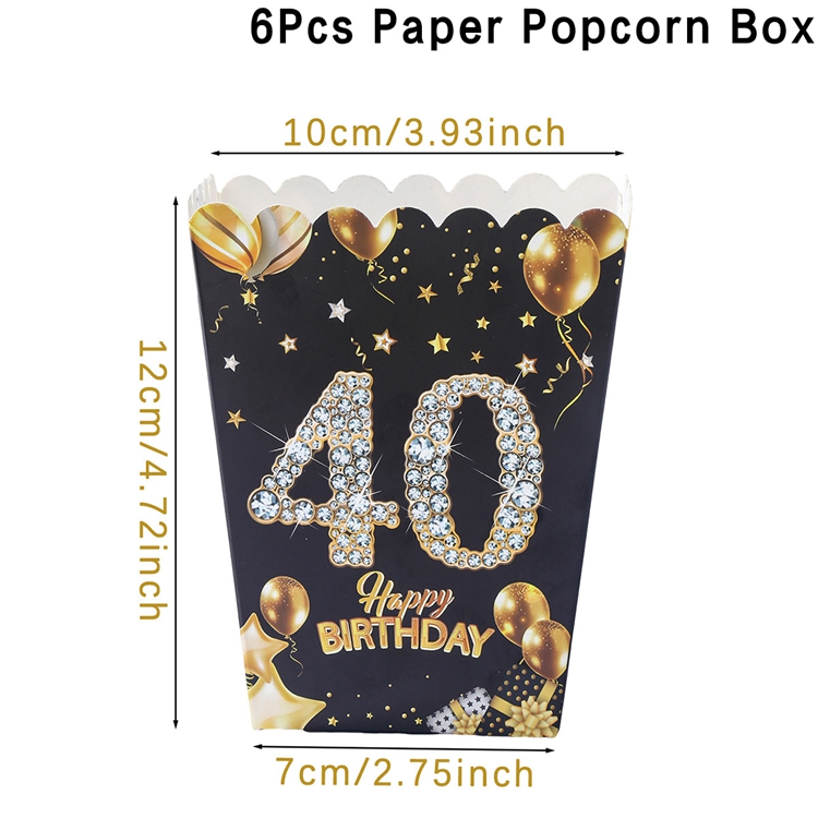 Black Gold Birthday Popcorn Box 18 years old Birthday Party Decor 18th 30th 40th 50th 60th Birthday Party Supplies Anniversary: MINT GREEN