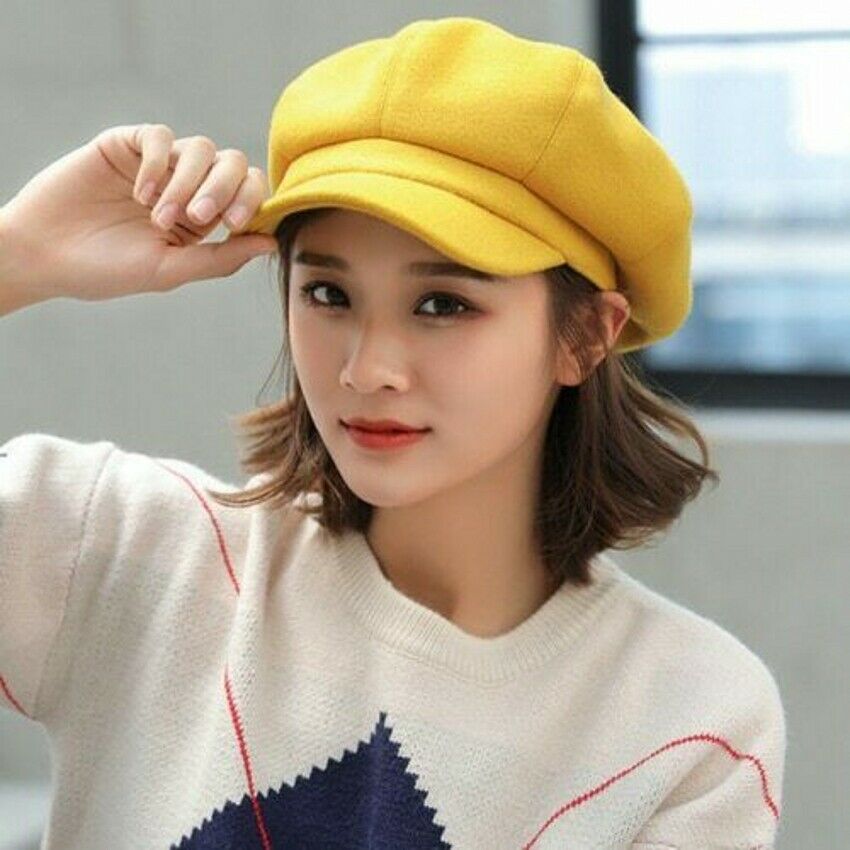 Newsboy Caps Women Winter Soft wool Gatsby Cap Octagonal Baker Peaked Beret Driving Hat Female Sunscreen Hats Painter Tour cap