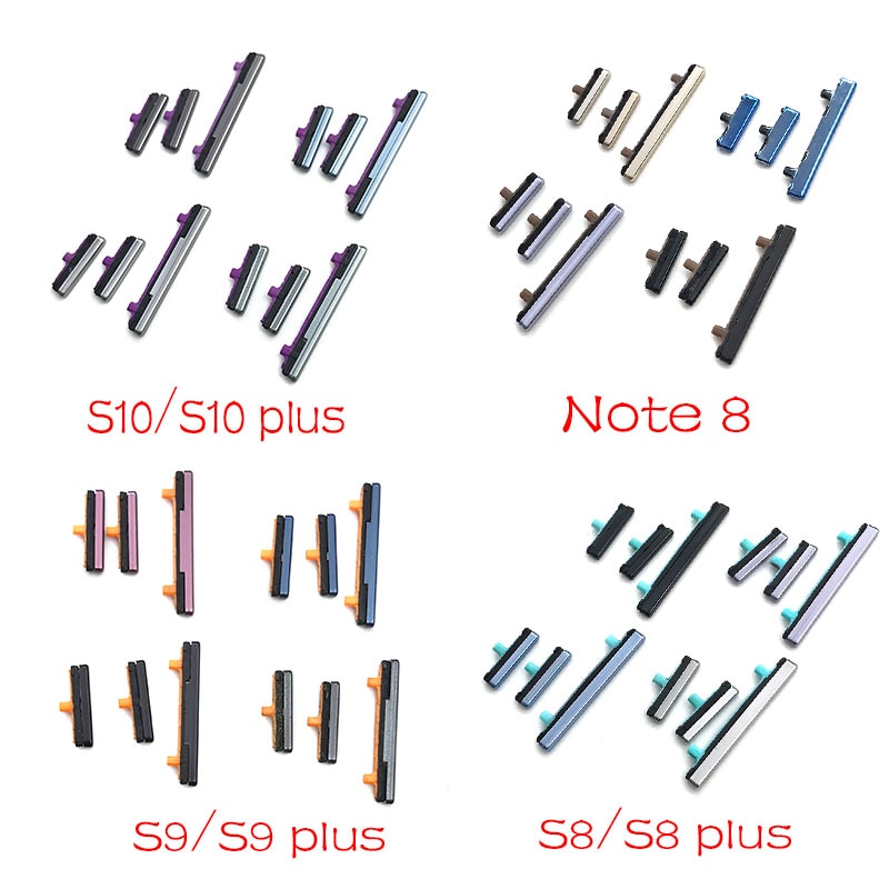Side Key Power On Off + Volume Buttons For Samsung Note 8 Power Side Key Buttons For Samsung Note 8 S8 S9 S10 Plus Volume Button
