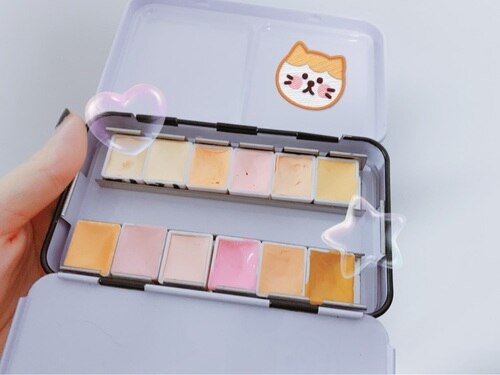 Huidskleur Set Van 12 Kleuren Aquarel Holbein,Van Gogh, windsor Newton Professionele Acuarelas Verf Art Levert Gouache: half pans 12colors