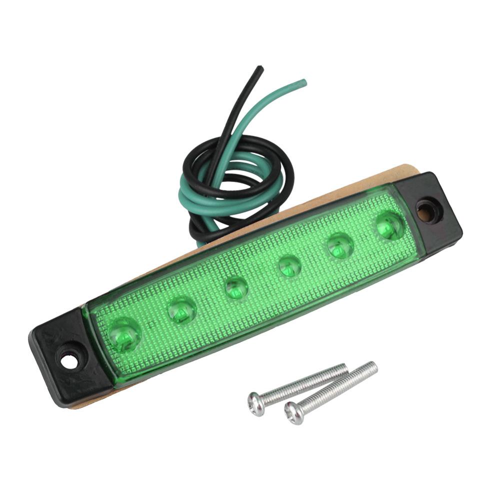 Lastbil led 24v trailer lygter 6 led bag bagside markeringslys baglygter grøn lastbil lastbil led lys