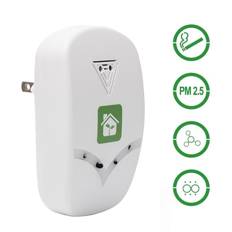Purificador de aire enchufable generador de iones negativos Mini purificador de humo para el espacio pequeño, ambientador elimina el olor: US