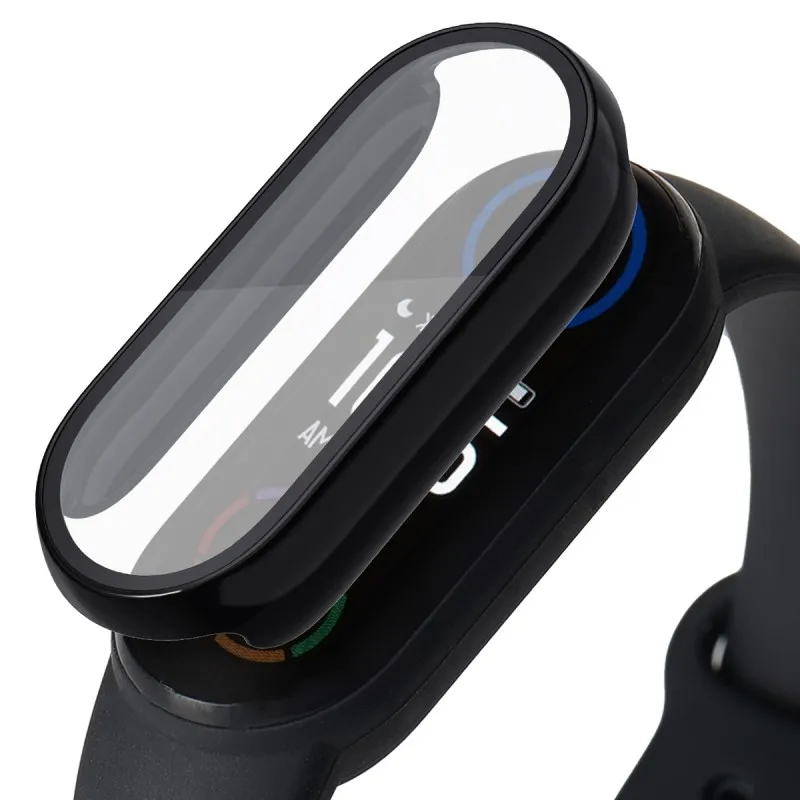 Funda de película de cobertura completa 3D para Xiaomi Mi Band 7 NFC 6 5 4 3 HD Protector de pantalla antiarañazos parachoques general para MiBand 7 6 5 4 Mi7: XXL / Blanco