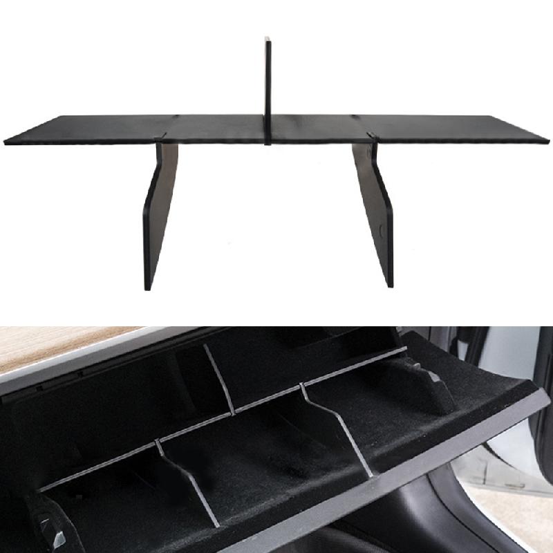 Car Styling Copilot Storage Box ABS Compartment Partition For Tesla Model 3 Glove Box Layered Sorting Board Accessories