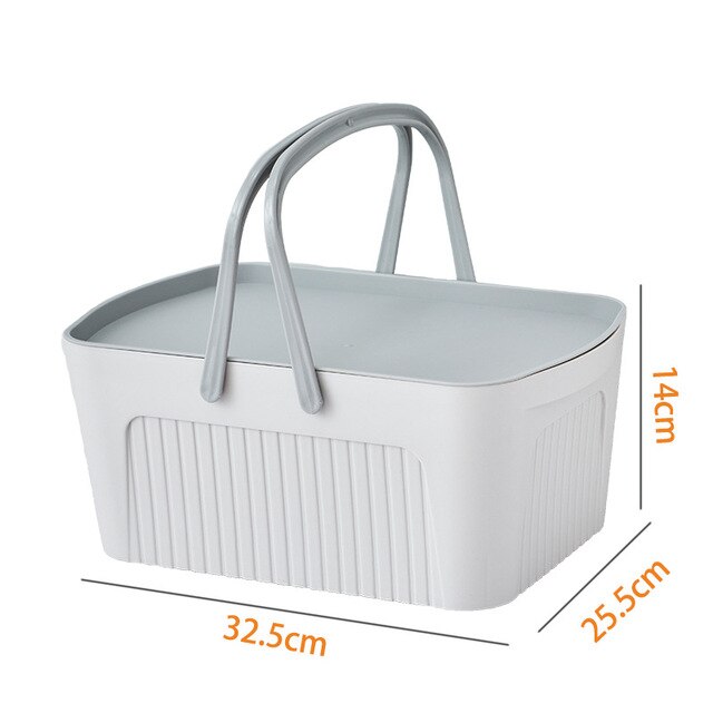Bathroom Folding Dirty Clothes Storage Basket Laundry Basket Household Wall Hanging Large Portable Sundries Finishing Basket: White with grey