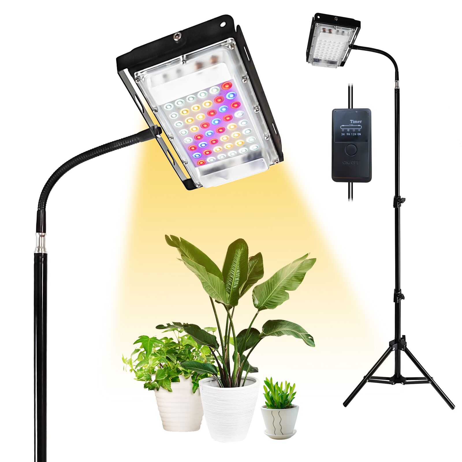 Lbw full spectrum 150w led gulvplante lys til indendørs planter med tænd/sluk -kontakt