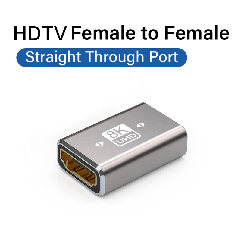 Mini adaptateur de câble de connecteur HDTV 2.1, 8K, 60HZ degrés, convertisseur mâle à femelle, Extension de câble HDTV pour TV, ordinateur portable, Monito PC: green