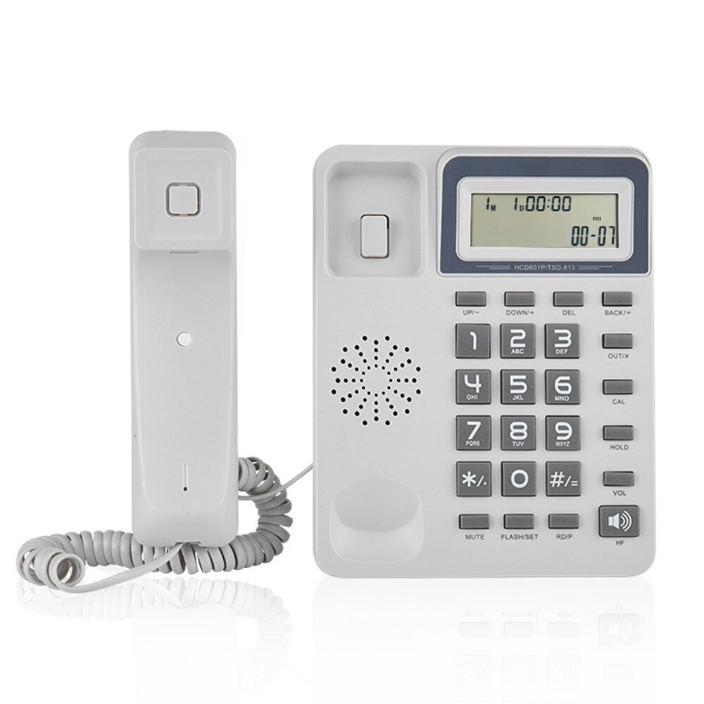 FSK DTSK Landline Home Phone for Elderly Low Visio Group Amplified Big Button Landline Phones Loud Ringtone With LCD Display: White