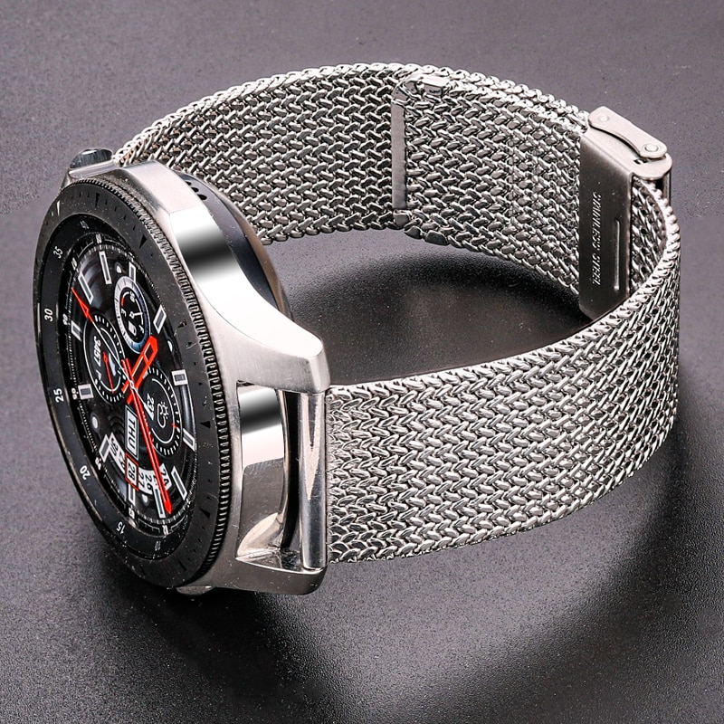 316l rustfrit stål milanese loop ur armbånd kvinder mænd udskiftning rem urrem 16mm 18mm 20mm 22mm sølv sort