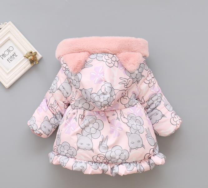 Billigste 0-24 måneders babypiges vintersnetøj til spædbørn søde hættetrøjer  ma0000019