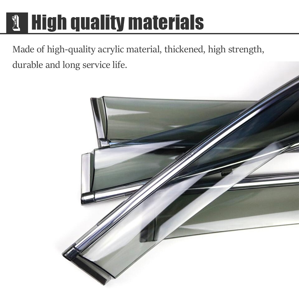 1Set For BMW X1 E84 Car Side Windows Wind Deflectors Tinted Sun Visors