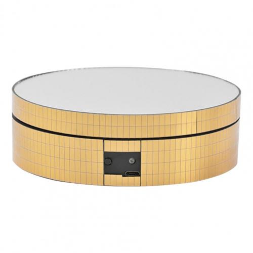 Rotating Show Stand Portable Rotating Display Stand 12cm Low Noise Convenient 360 Degree Motorized Turntable: Golden