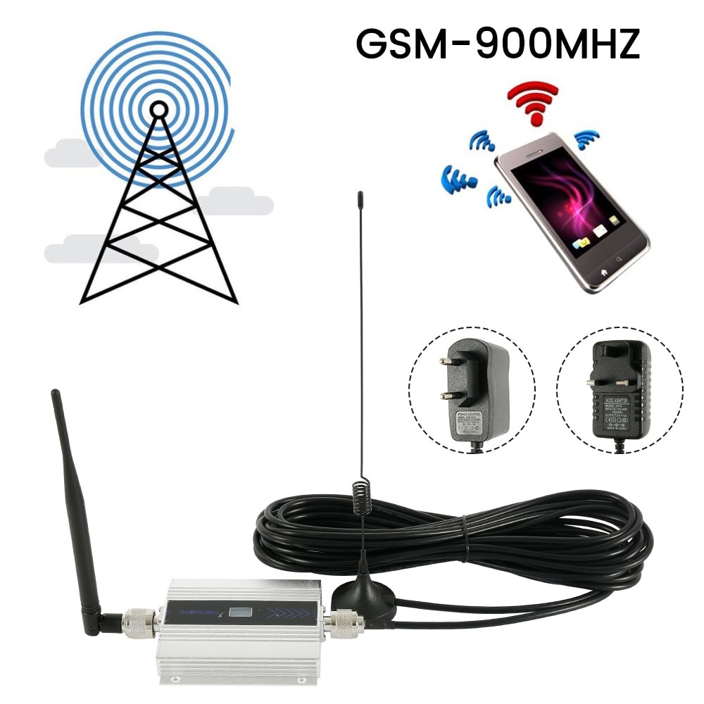 Alloy LCD GSM 900 MHz Mobile Cell Phone Signal Repeater Amplifier Cellular Repeater Signal Booster