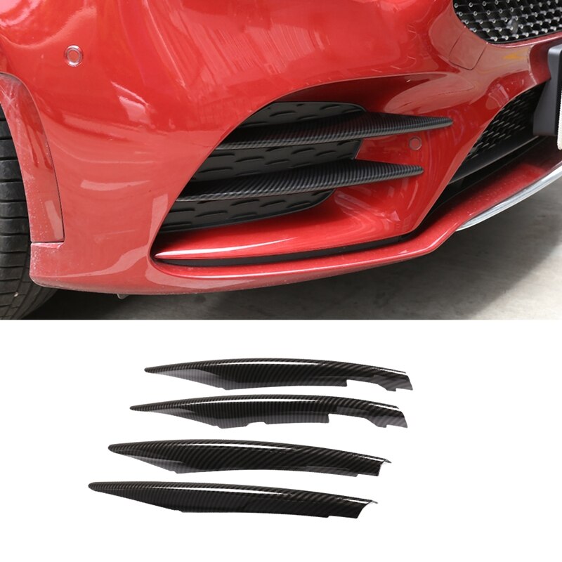 for Mercedes Benz A Cl W177 A180 A200 Carbon Fiber ABS Front Fog Light Grille Bumper Trim Decorative Cover: Default Title