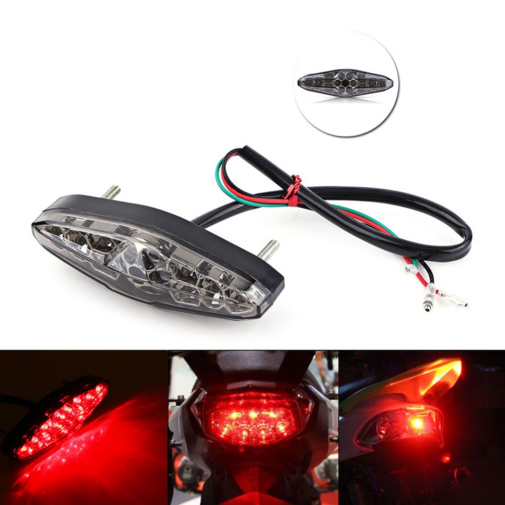 15 Led Motorfiets Achterlichten Stop Licht Lamp Achterlicht Achterlicht Remmen Licht Auto Accessoires Motorfiets Decoratieve Lamp: Red