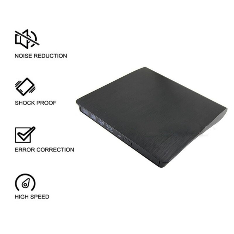 Lecteur DVD externe USB 3.0 mince lecteur CD DVD blu-ray 3D pour ordinateur portable Mac ordinateur de bureau Windows Mac OS Linux
