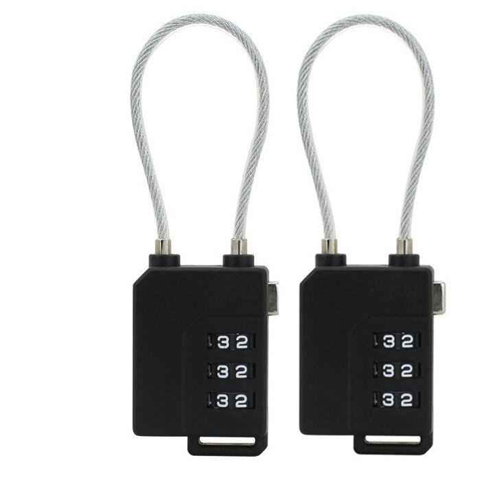 Mini 3 Dial Digit Number Code Resettable Security Password Combination Security Travel Safe Lock For Padlock Luggage Lock Of Gym: 2PCS