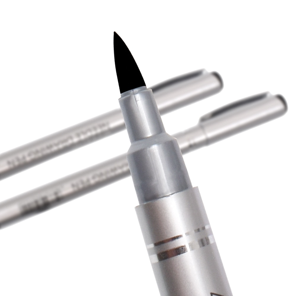 10pcs Needle Drawing Pen Waterproof Sketch Pigment Fine Liner Pen Set Marker Hook Pens For Signature Artist + Brush