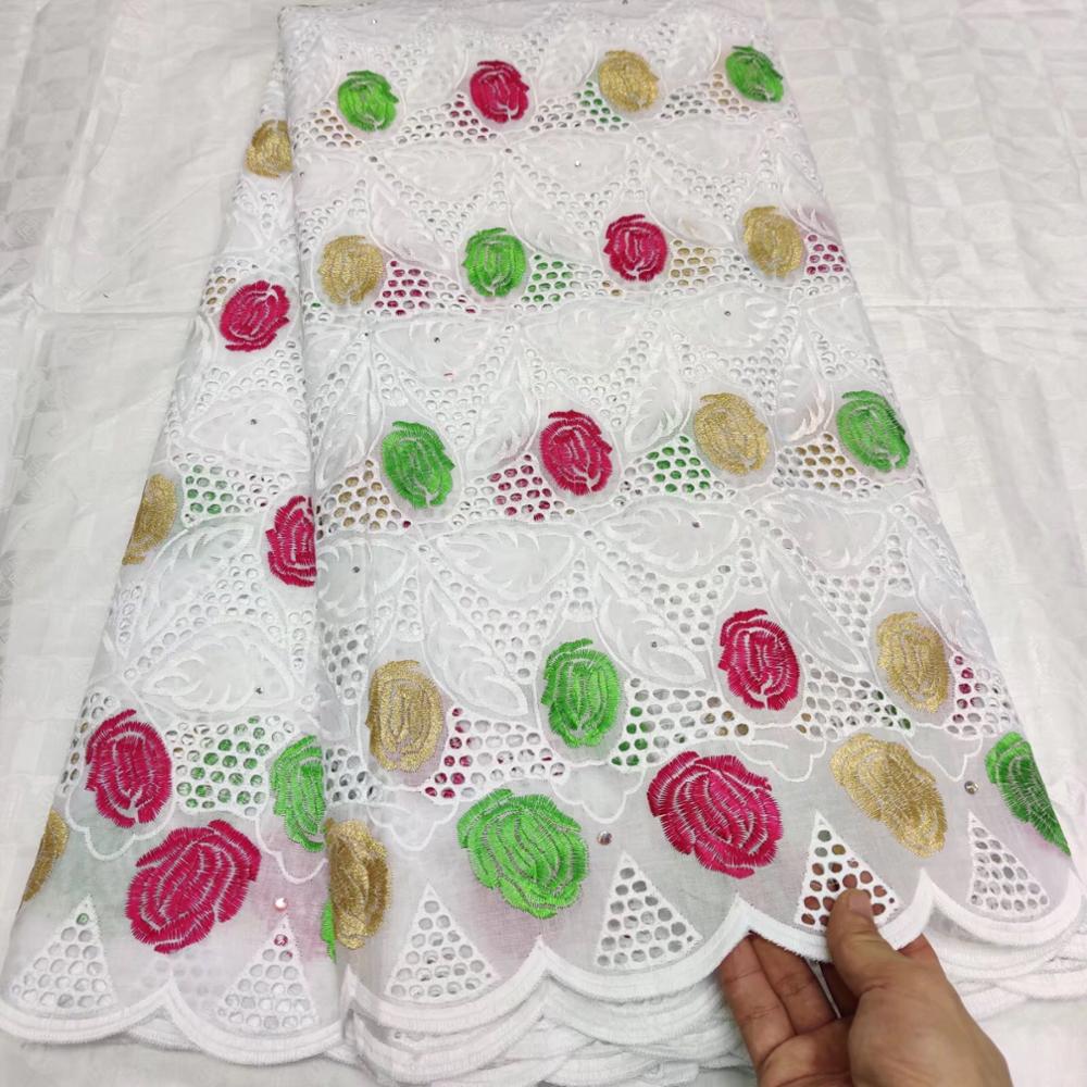 5 yard Zwitserse kant stof zware kralen borduren Afrikaanse katoen stoffen Zwitserse voile kant populaire Dubai stijl