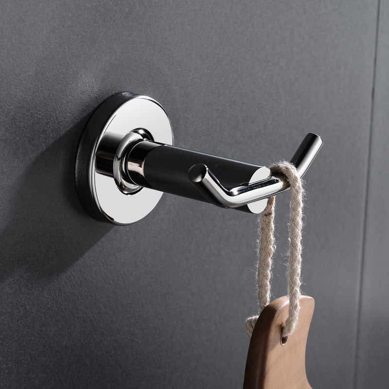 SUS 304 in Acciaio Inox Attrezzatue e Accessori per il Bagno impostato Cromo Lucido Mensola di Vetro di Carta di Supporto Del Tovagliolo asciugamano sbarra Gancio Accessori per il Bagno