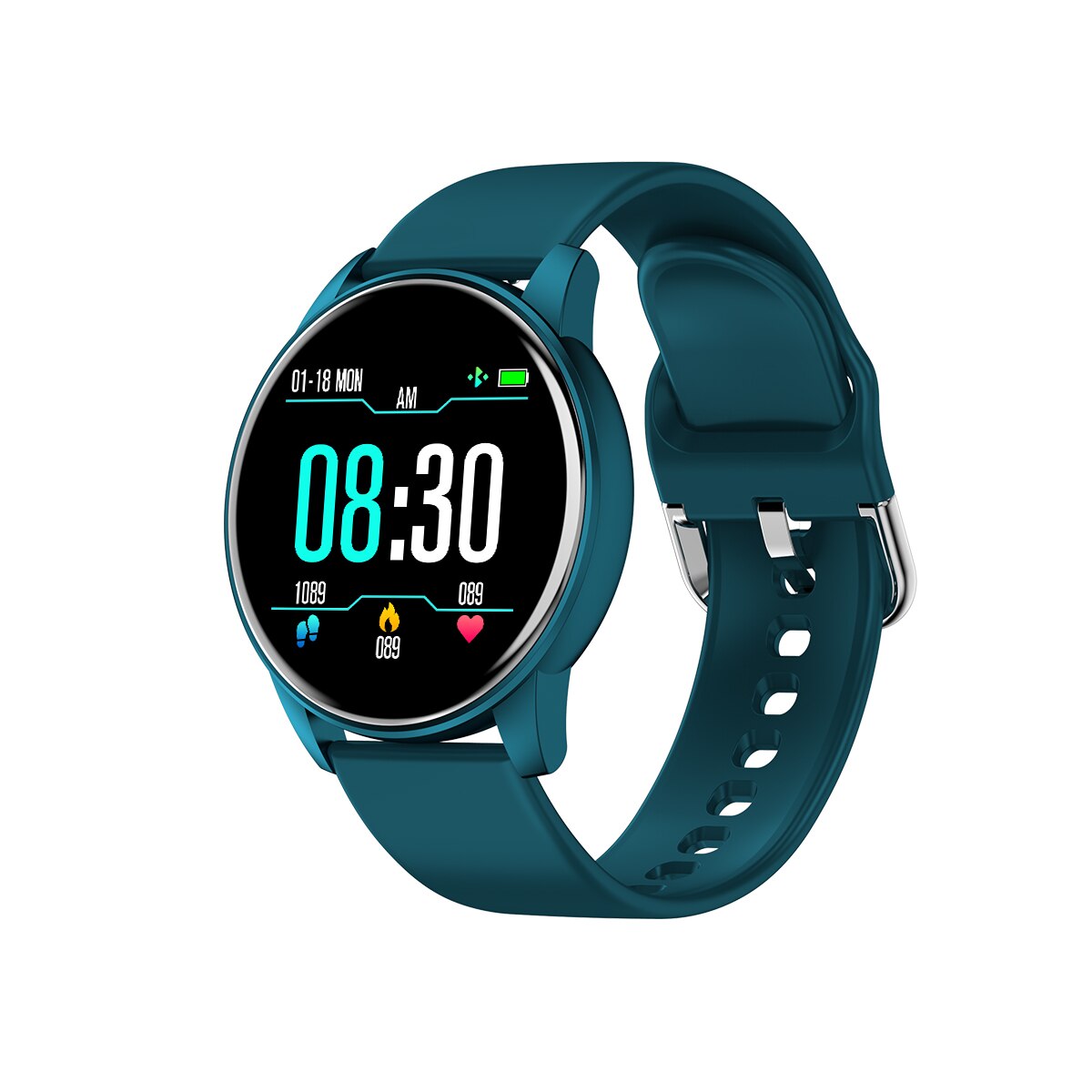 696 zl01 pulseira inteligente freqüência cardíaca pressão arterial saúde à prova dwaterproof água relógio inteligente bluetooth pulseira de fitness rastreador 10: blue silica