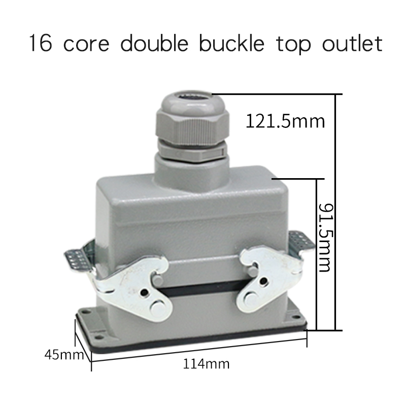WZAZDQ Heavy Duty connector (granaatscherven-krimpaansluiting) 6-10-16-24-32-48 kernpin industriële waterdichte luchtvaartstekkerdoos: Bruin