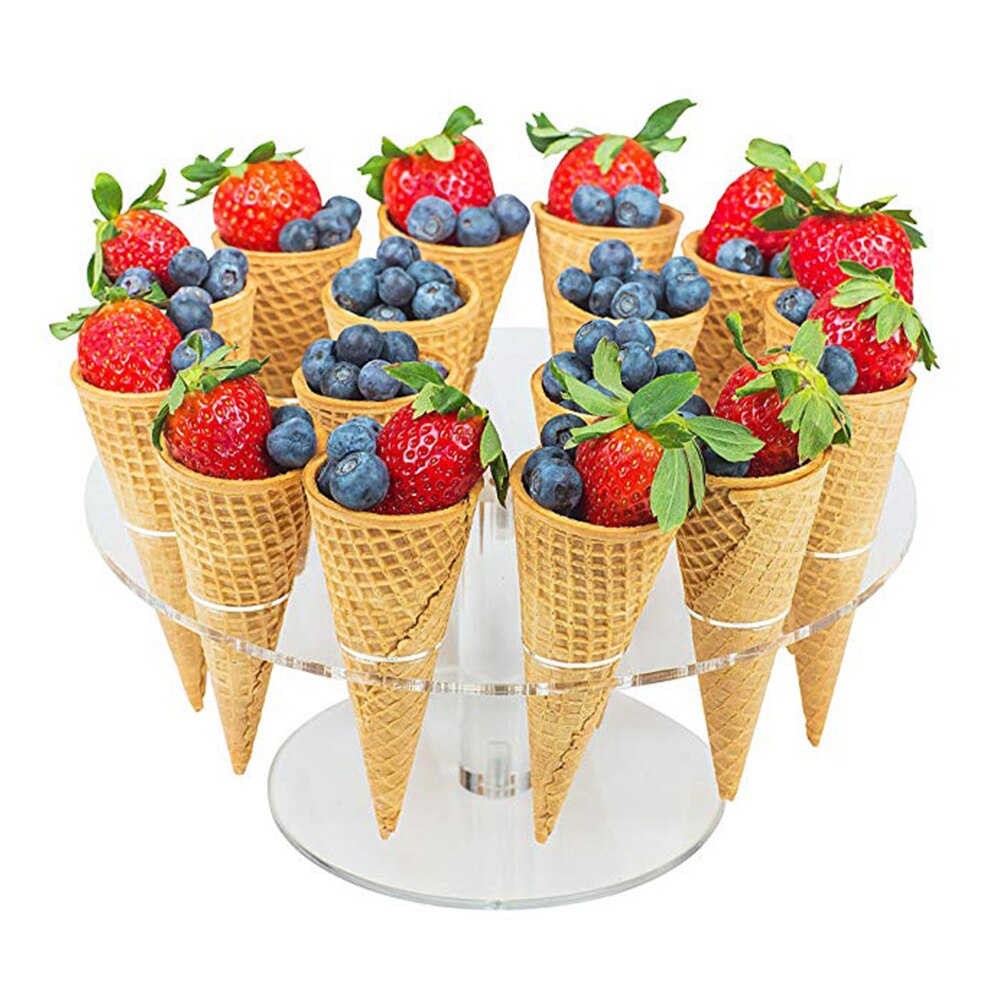 16 huls rundt slik akryl holder cupcake iskegler holder til bryllup kid fødselsdagsfest buffet display