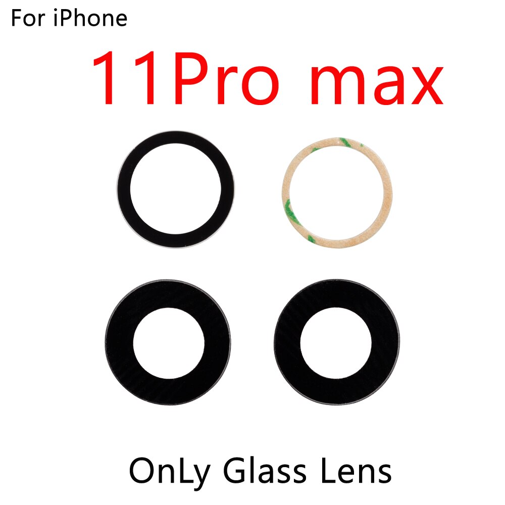 5 sztuk dla iPhone 6 6S 7 8 11 Pro Plus X XR XS Max powrót tylna kamera szklany obiektyw z naklejki samoprzylepne części zamienne