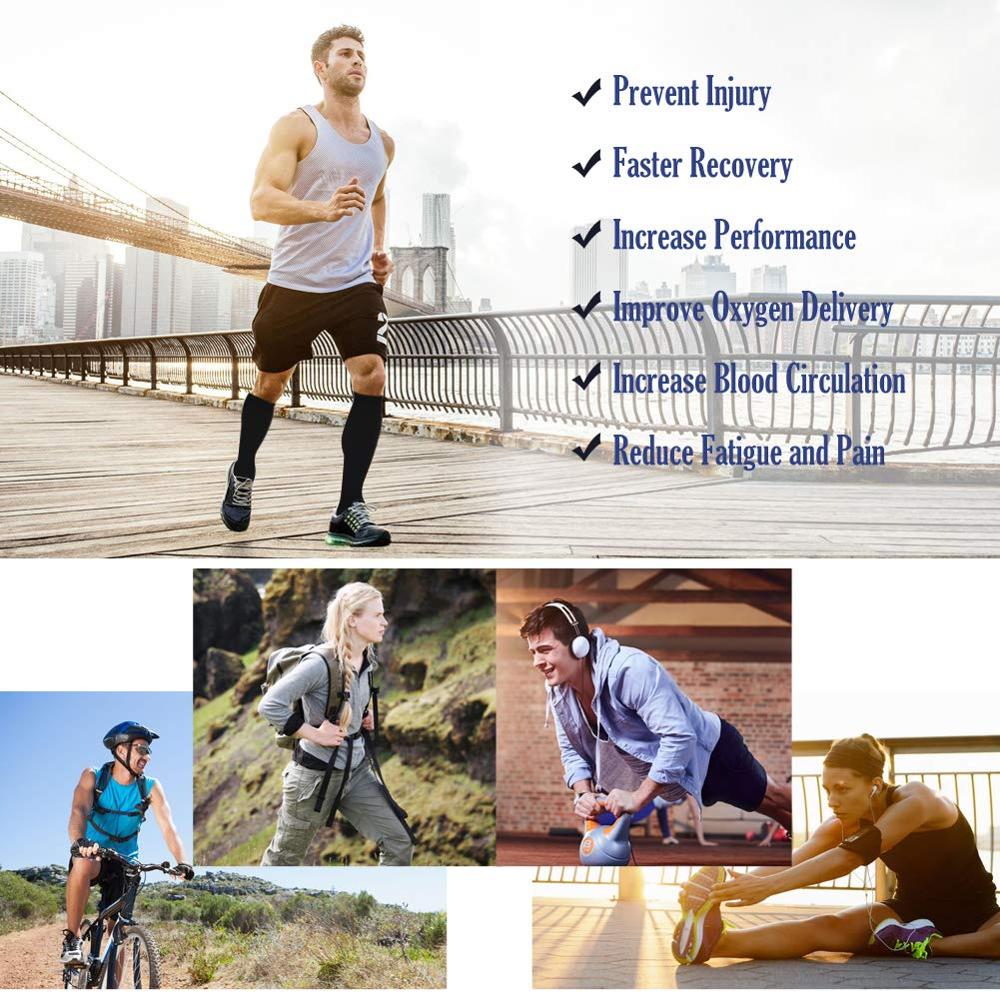 RANDY SONNE Kompression Socken 40cm Knie Hohe Sport Verwenden Laufen Wandern Klettern Basketball Männer Frauen Socken 1 Paar