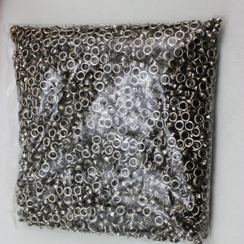 2000sets 4.5MM*8mm*4.5mm Size deviation copper black nickel blow hole garment accessories metal eyelet