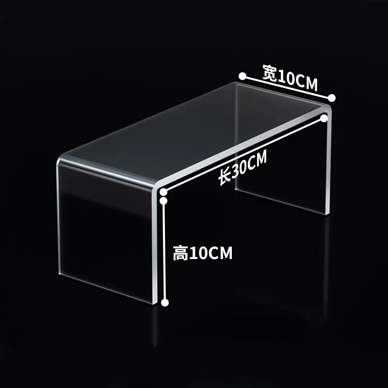 Klare Acryl-Regal, Schreibtisch-Vitrine, Schallwand, Kleiderschrank, Kühlschrank, geschichtete Trennwand, Kosmetik, Spielzeug, Parfüm, Lagerregal: Gelb