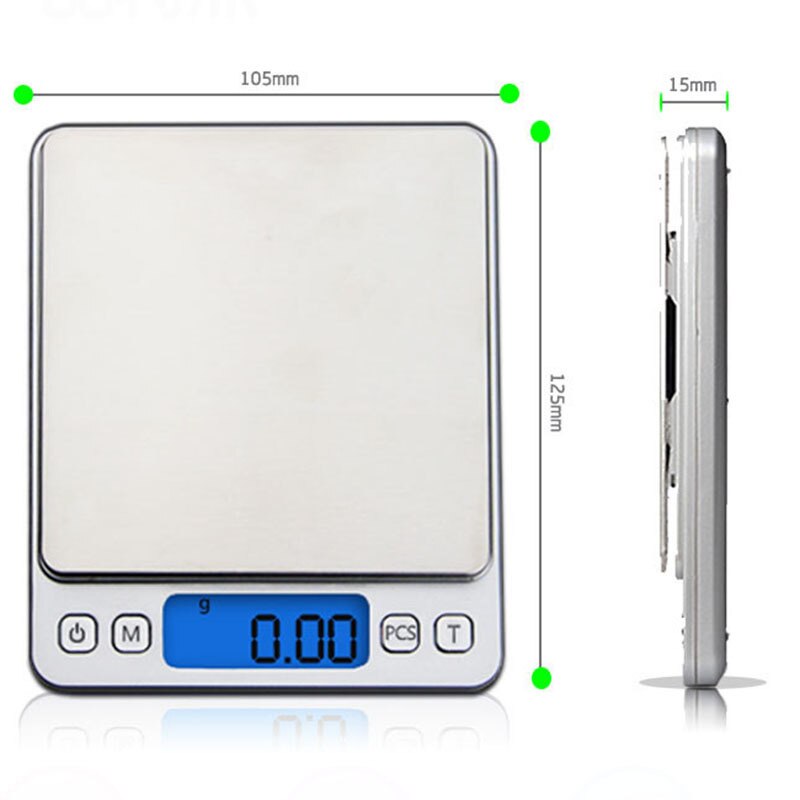 Stainless Steel Electronic Kitchen 0.01 G Scale Medicine Medicinal Small Balance Scale Precision Jewelry Mini Baking Scale