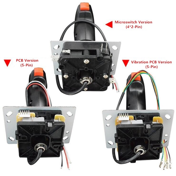 Juego Arcade Mini Grap, Joystick de vuelo, gatillo, botón de disparo superior, repuesto Microswitch/PCB con/sin vibración a elegir