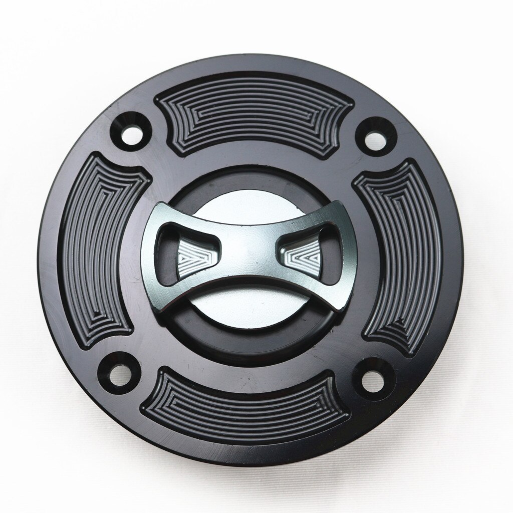 CNC Bow-tie Gas Fuel Tank Cap Cover For Suzuki GSXR 600 1300 TL1000 GS500 SV650: Titanium