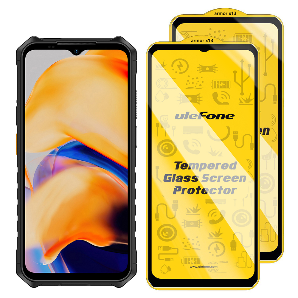 2 stuks/set ulefone armor 34 pro 27 26 25 24 23 22 mini 20 hd anti-vingerafdruk gehard glazen schermbeschermer krasbestendig glas: Ingang 011301