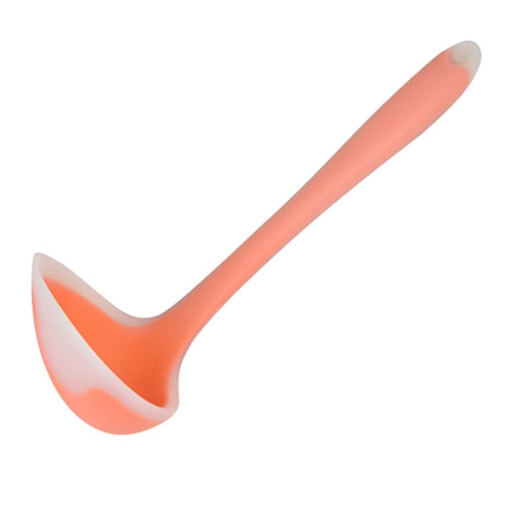 Translucent Nonstick Silicone Spoon High-Temperature Anti Handle Soup Spoon Kitchen Cooking Tools Accessories Spoon