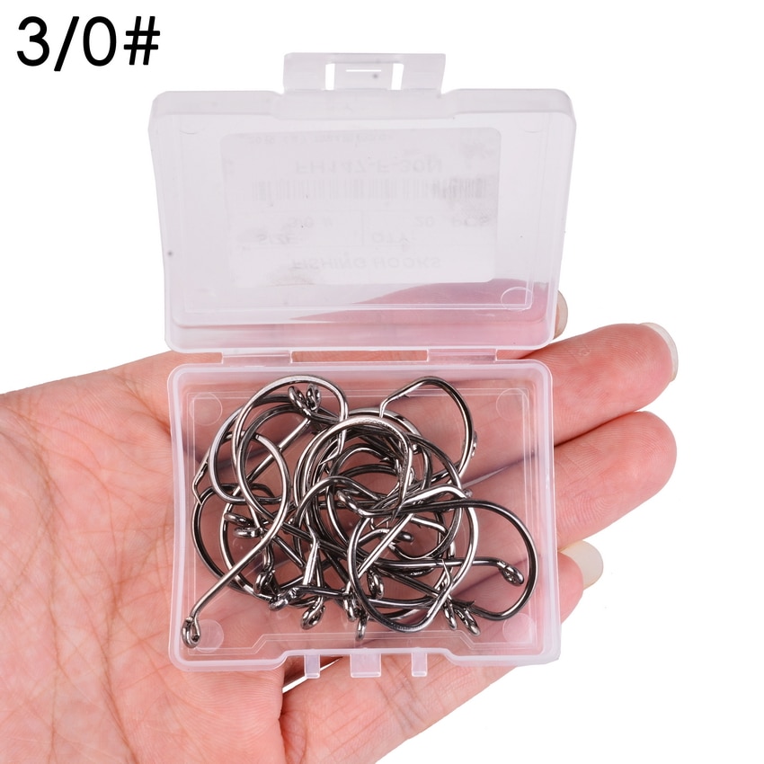 20pcs/box Fishhook Octopus Fishing Hooks Sea Fishing Offset Sport Circle Bait Fishhooks Carp Fishing Accessories 6# -#7/0 Hooks