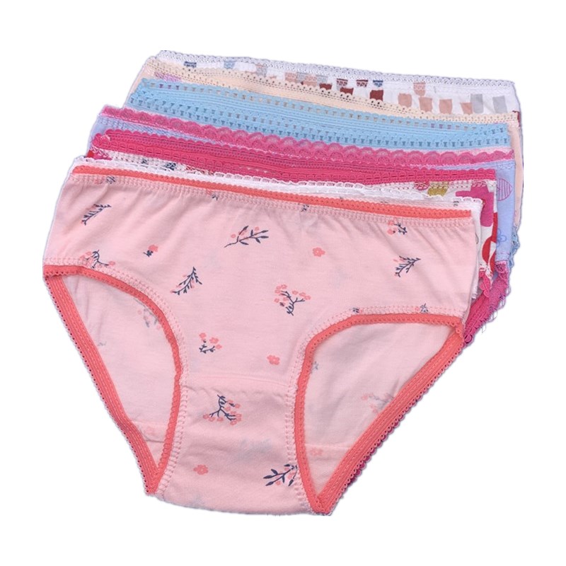 12 pz/lotto mutandine di cotone ragazze bambini slip corti biancheria intima bambino cartone animato mutande tuta 1-12Y