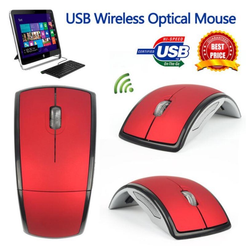 Mini Klapp Maus 2,4 GHz Drahtlose Mäbenutzen 1600DPI Maus Mit USB Empfänger Computer Für PC Laptop kabellos maus