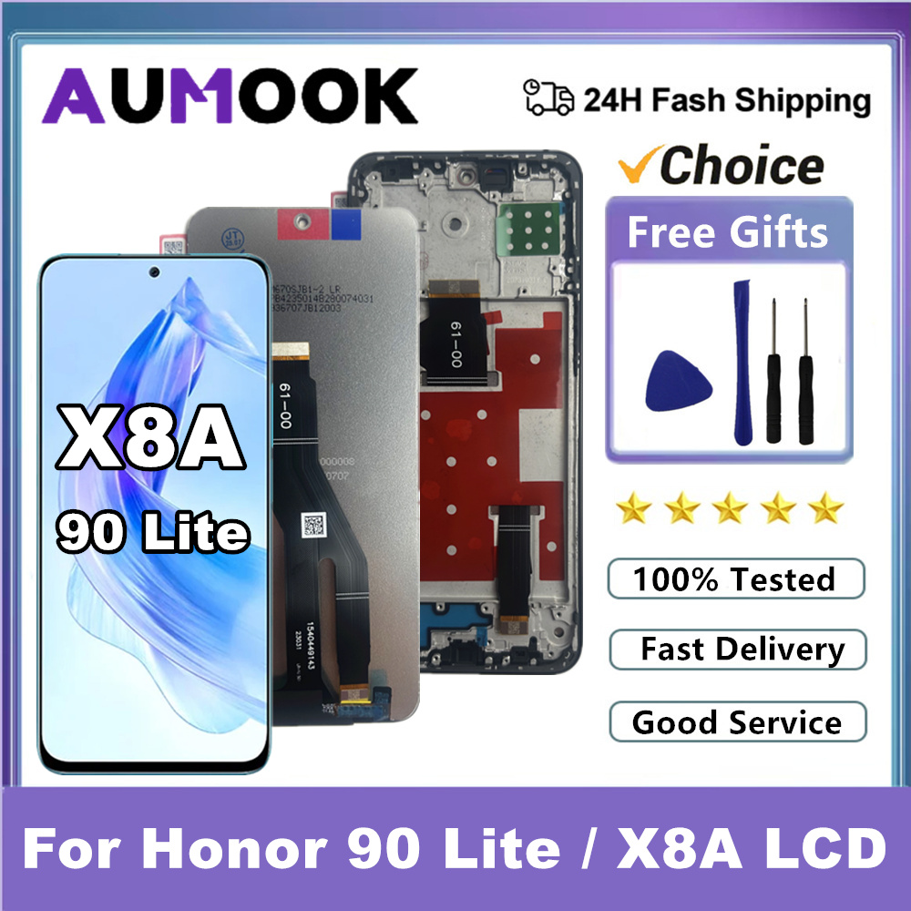 Pantalla LCD de 6,7 pulgadas para Huawei Honor X8A LCD CRT-LX1 montaje de pantalla táctil para Honor 90 Lite CRT-NX1 LCD con marco