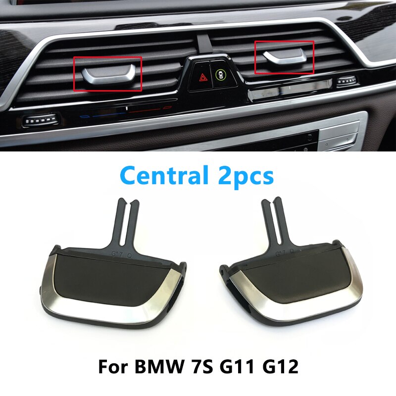 Car Front Rear Air Conditioning AC Vent Grille Clip Slider For BMW 5 7 Series G30 G31 G38 G11 G12: Central 1 Pair G11