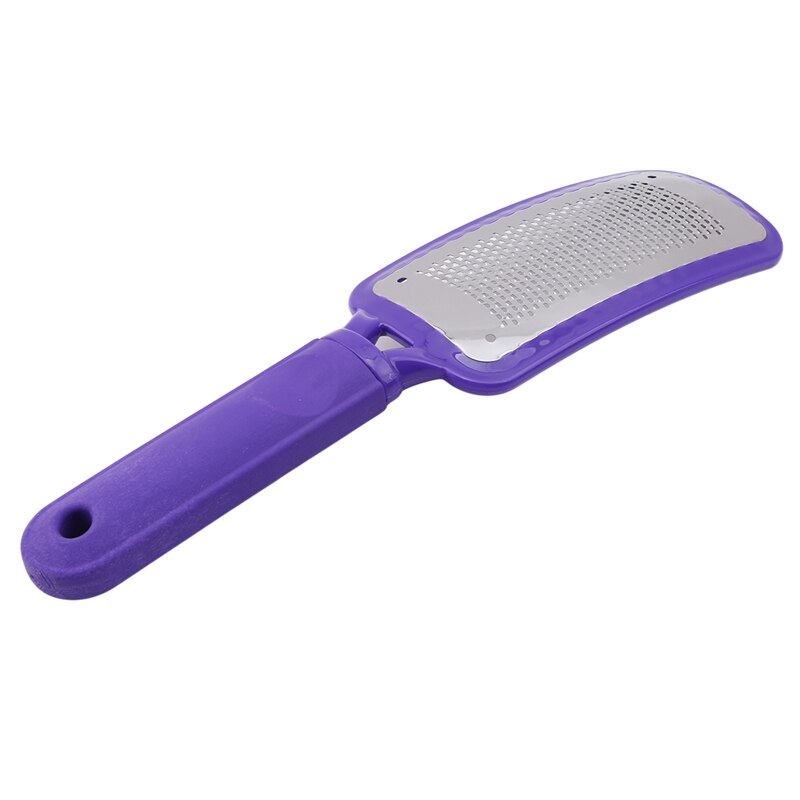 1PC Luxury Stainless Steel Foot Scrub Manicure Nail Tools Foot File Heel File Grater: Purple 